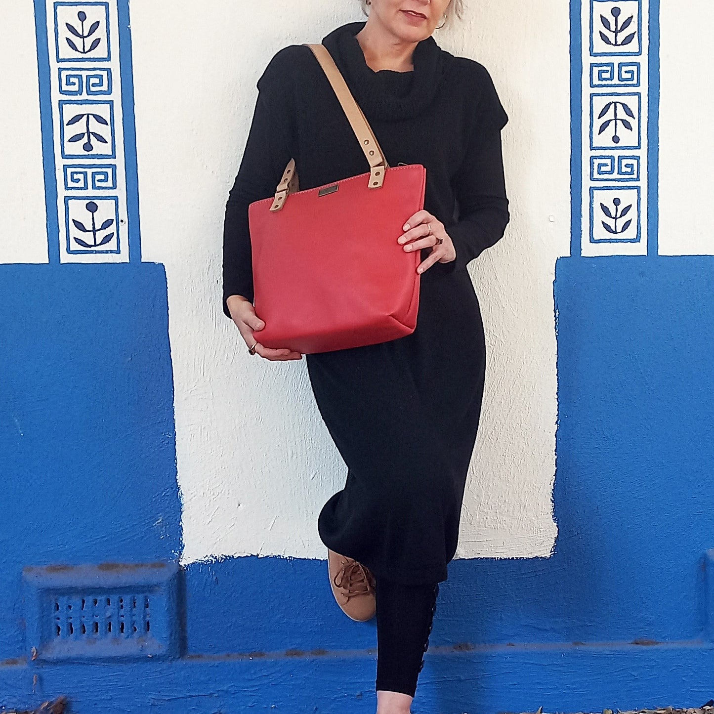 The Anna Shopper - Watermelon Red