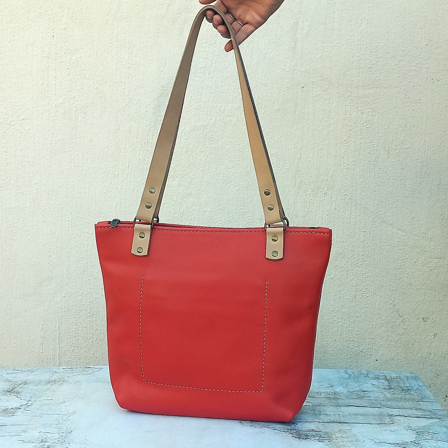 The Anna Shopper - Watermelon Red