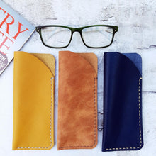 Load image into Gallery viewer, Handcrafted Leather Glasses Sleeves various colours
