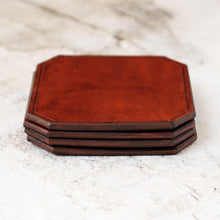 Load image into Gallery viewer, Handmade Tan Leather Coasters
