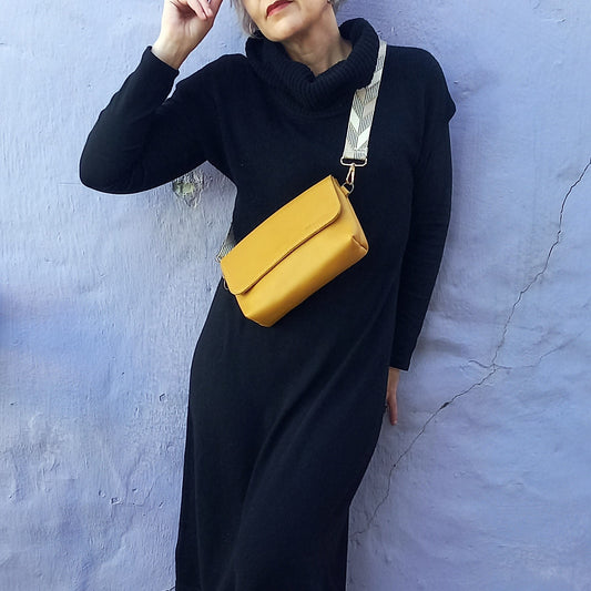 The Cross-Body Satchel - Mustard
