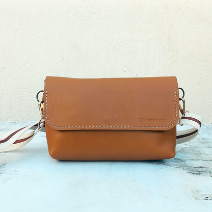 The Cross-Body Satchel - Caramel