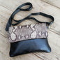 The Classic Sling Bag - Black and Snakeskin print