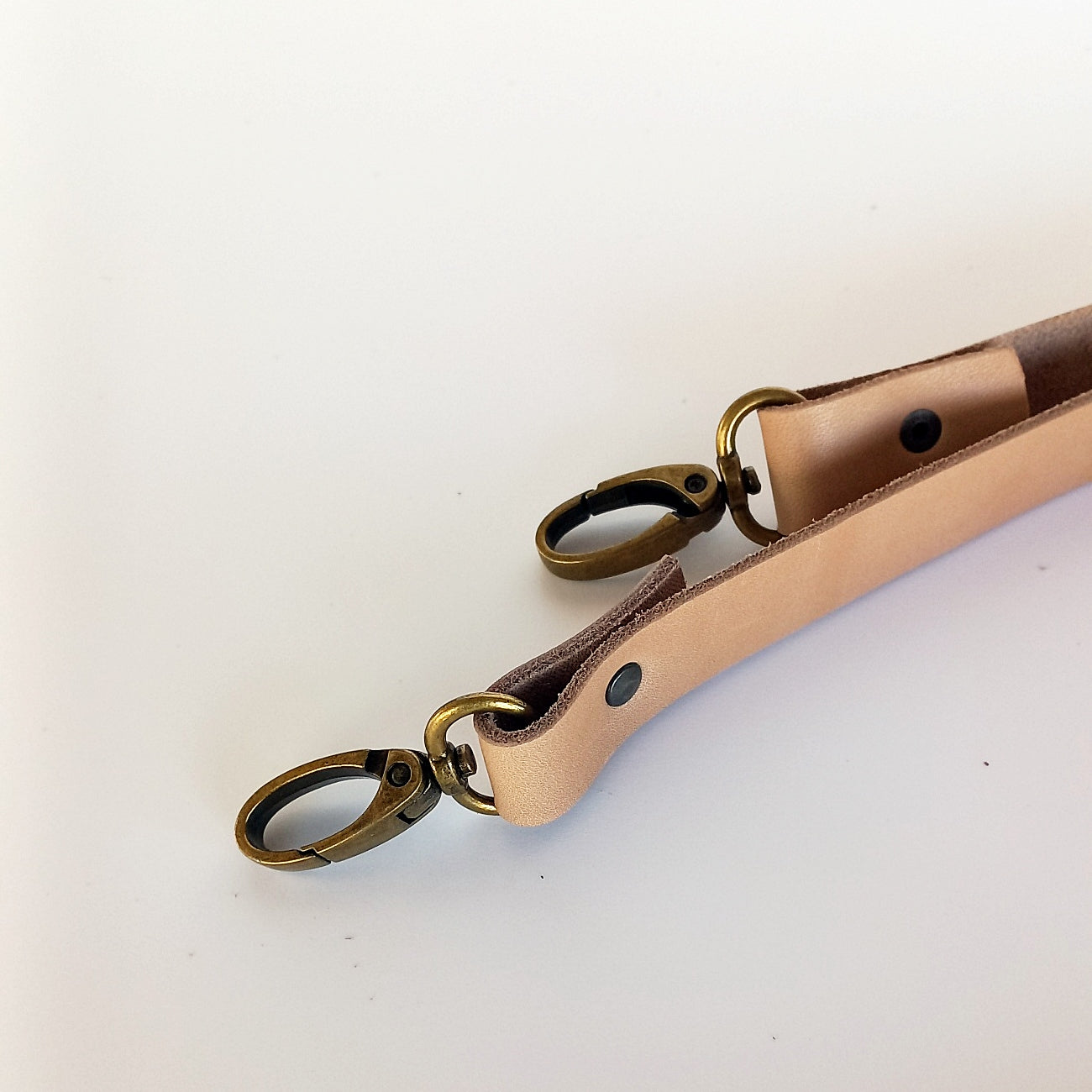 Natural Veg tan Bag Strap/Sling with Hooks