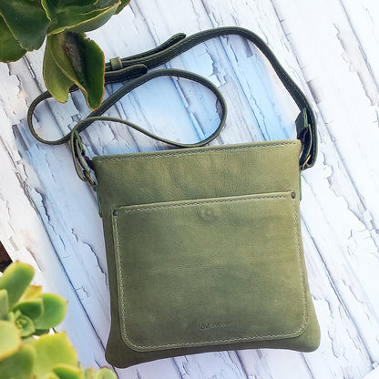 The Cross-Over Satchel - Moss Green