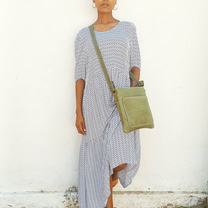 The Cross-Over Satchel - Moss Green