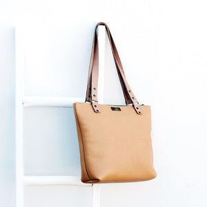 Anna Hazelnut Leather Shopper Bag