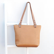 Load image into Gallery viewer, Anna Hazelnut Leather Shopper Bag Back
