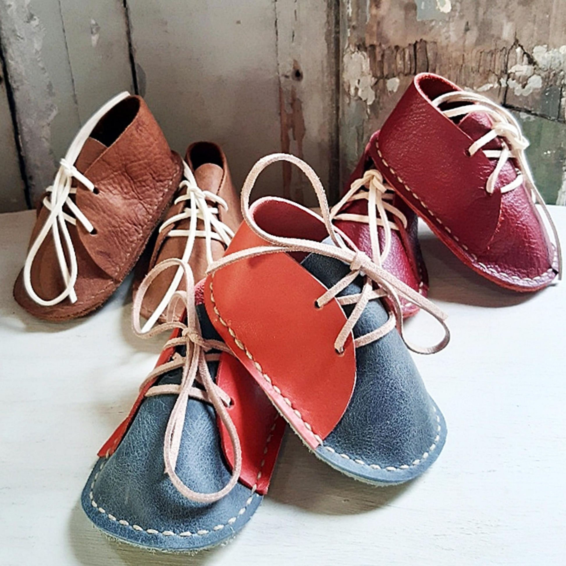 Handmade baby vellies various colours