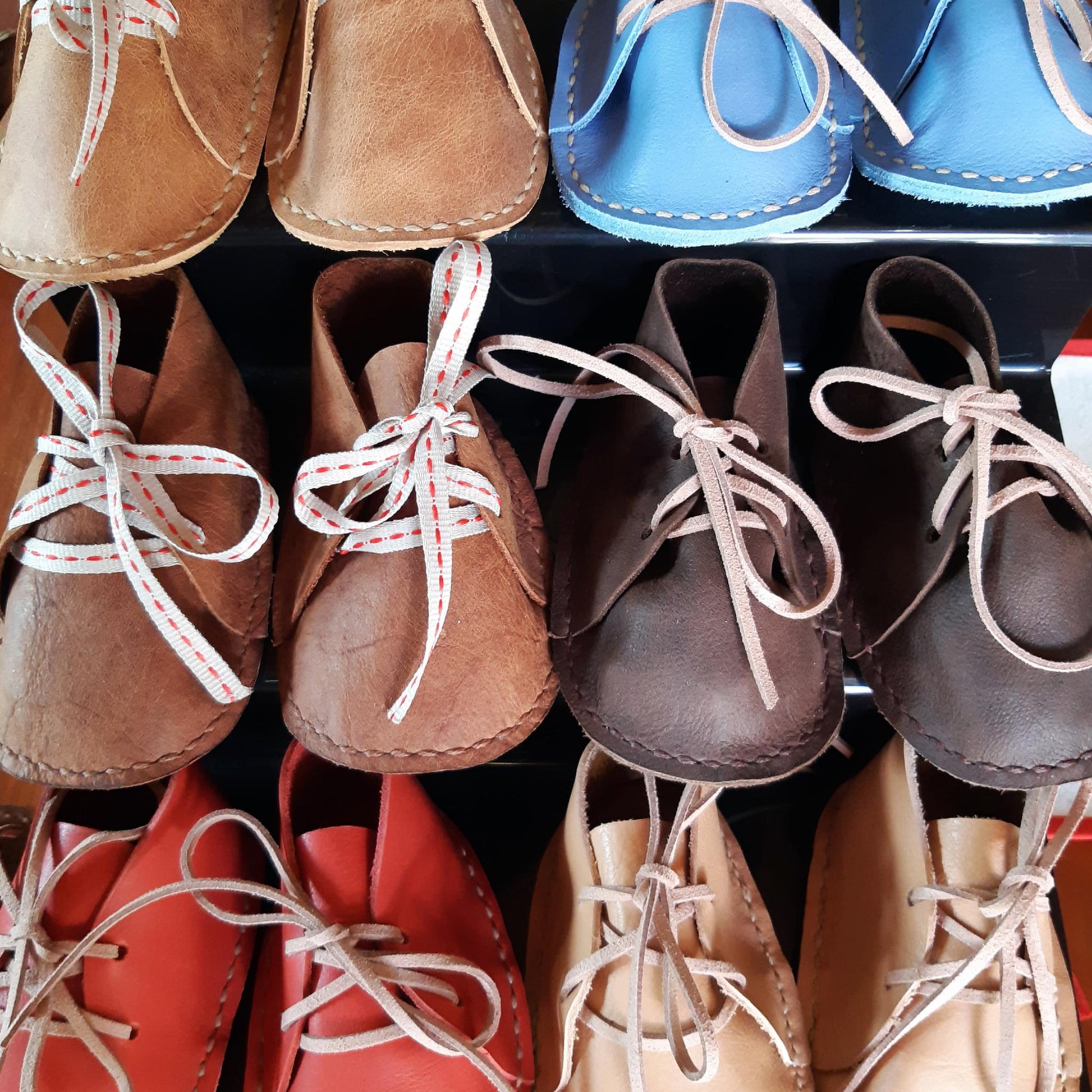 Handmade baby vellies various colours