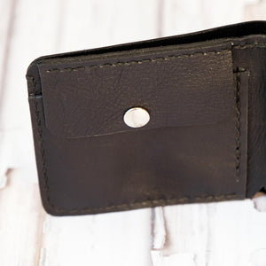 Bi Fold wallet black inside change section