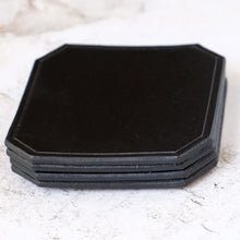 Load image into Gallery viewer, Black Leather Coaster 4 Pack
