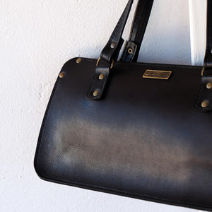 Handmade Black Bovine leather Milla Bag