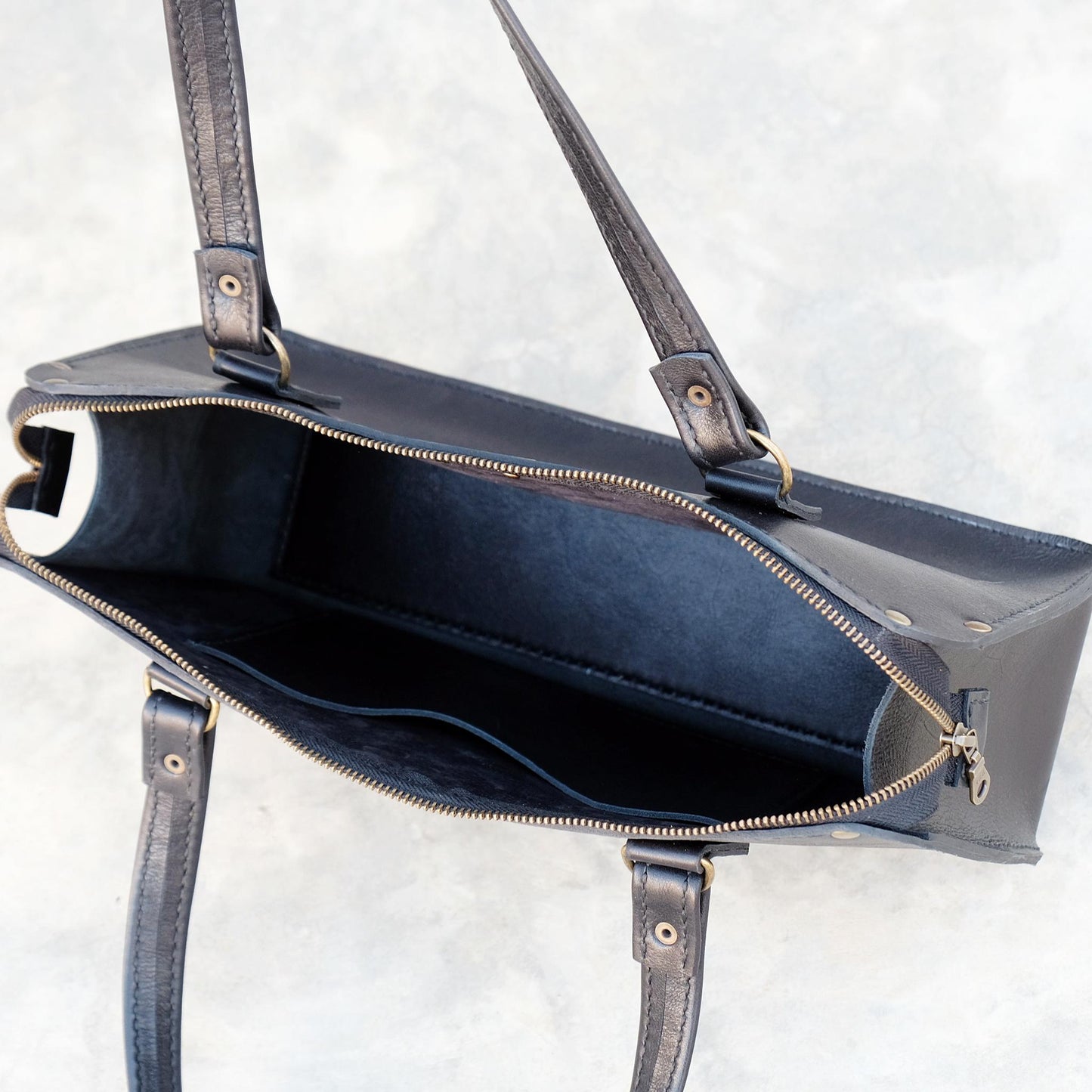 Black Bovine leather Milla Bag inner view