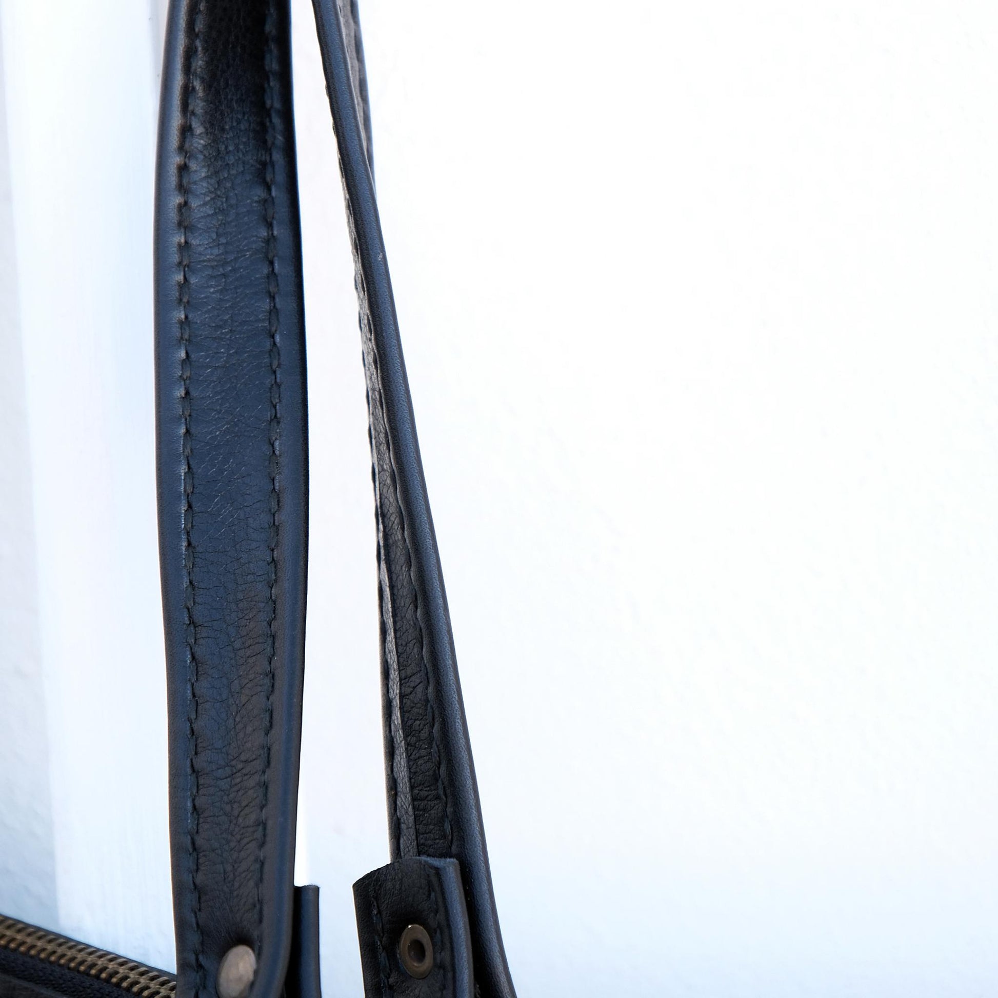 Hand stitched Black Bovine leather Milla Bag