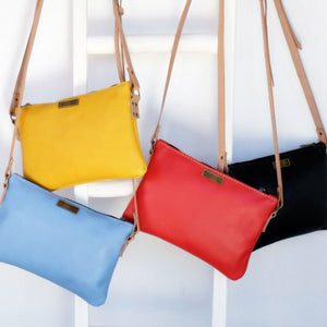 Leather casual sling bags various colours